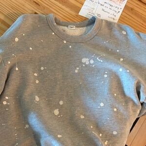 ClareV. Gray Splatter Sweatshirt